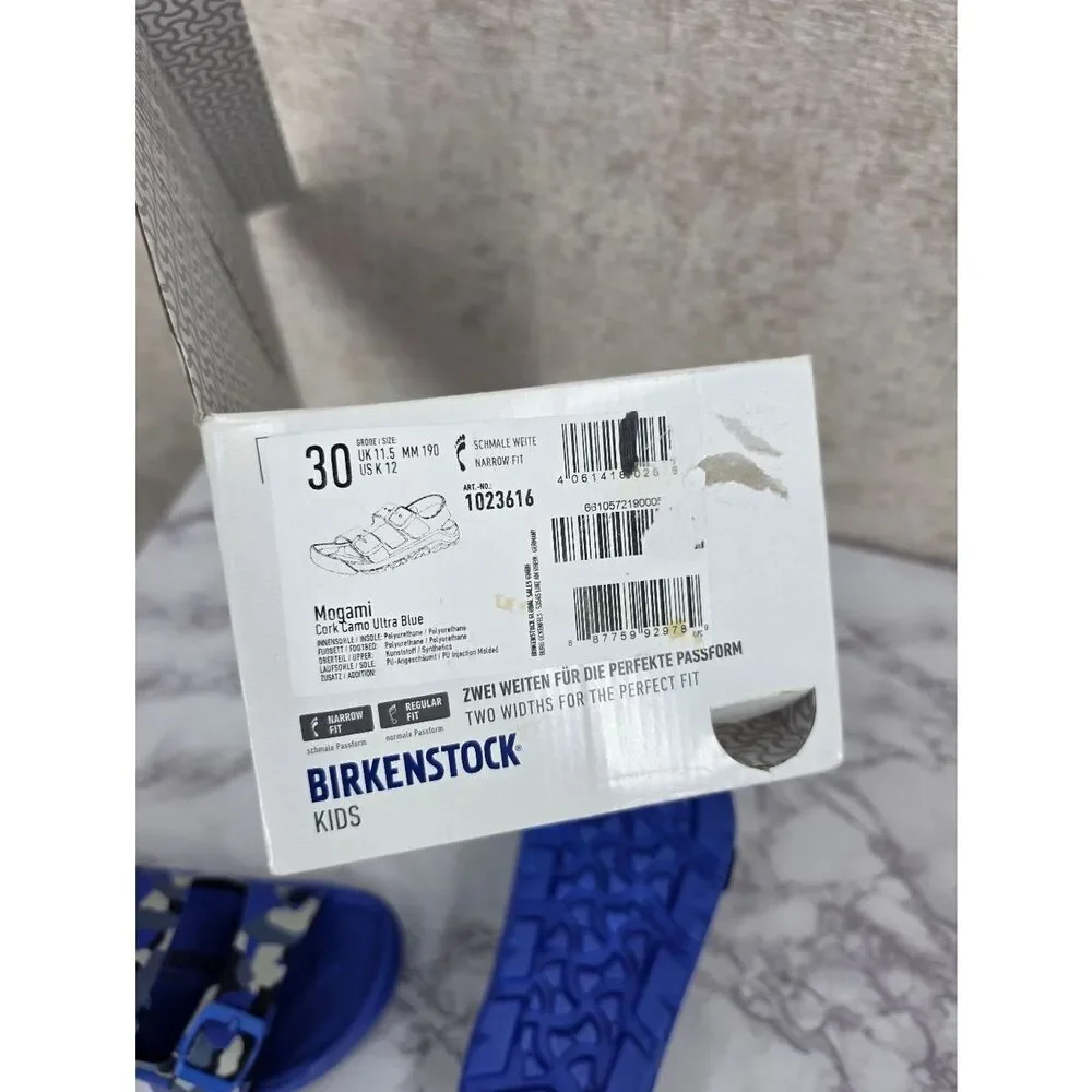 Birkenstock Blue Camouflage Kids Sandals Toddler NEW